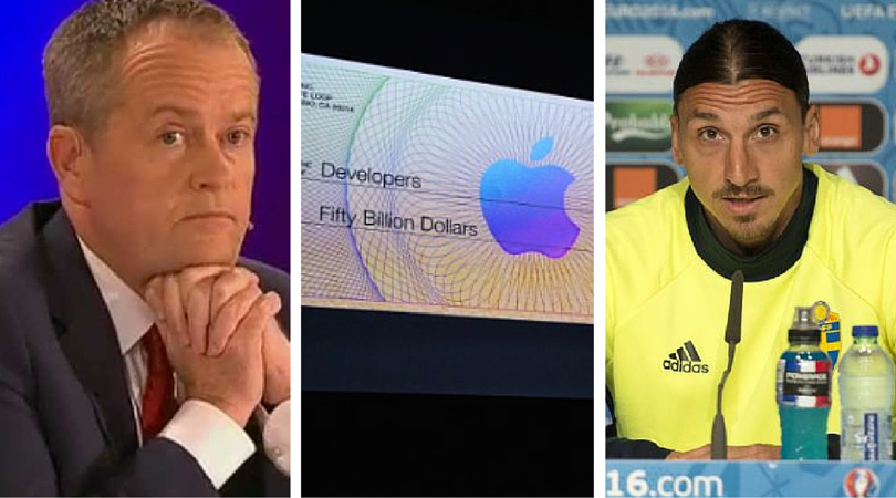 While you were asleep: Shorten takes to showering, Apple plants the seed of doubt, Italy shock Belgium
